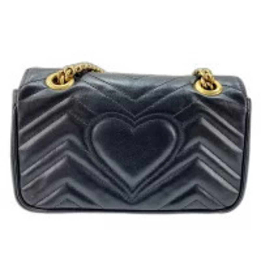 Gucci GG Marmont Shoulder Bag Leather Black